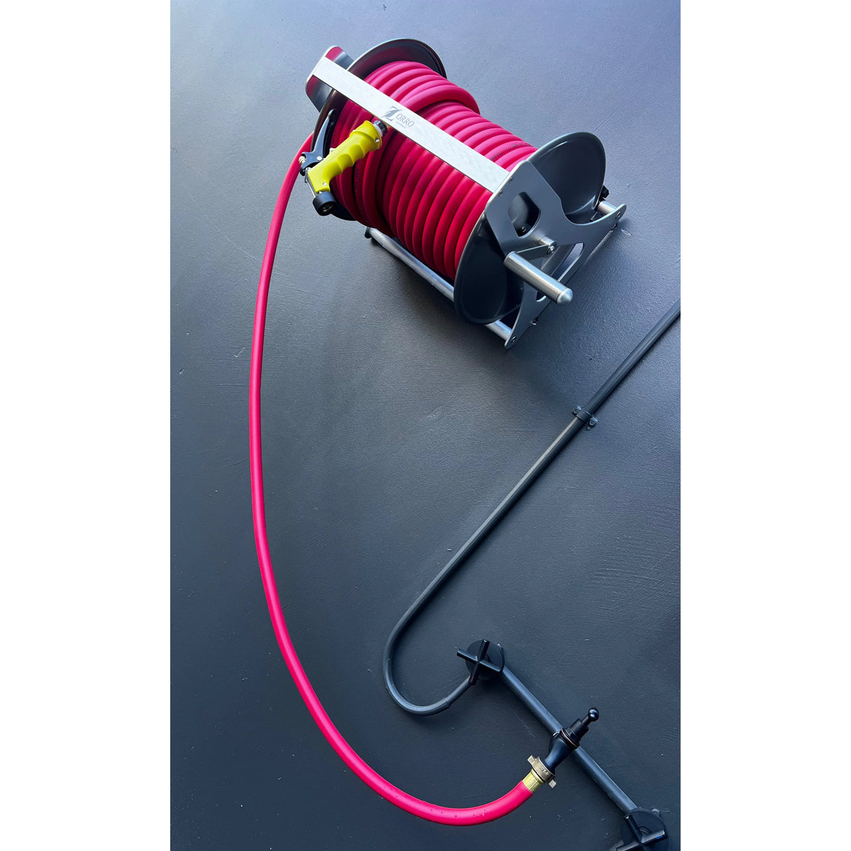 Barfell High Temp Hose ZORRO SS Reel option of Dixon Yellow Hot Water Pistol