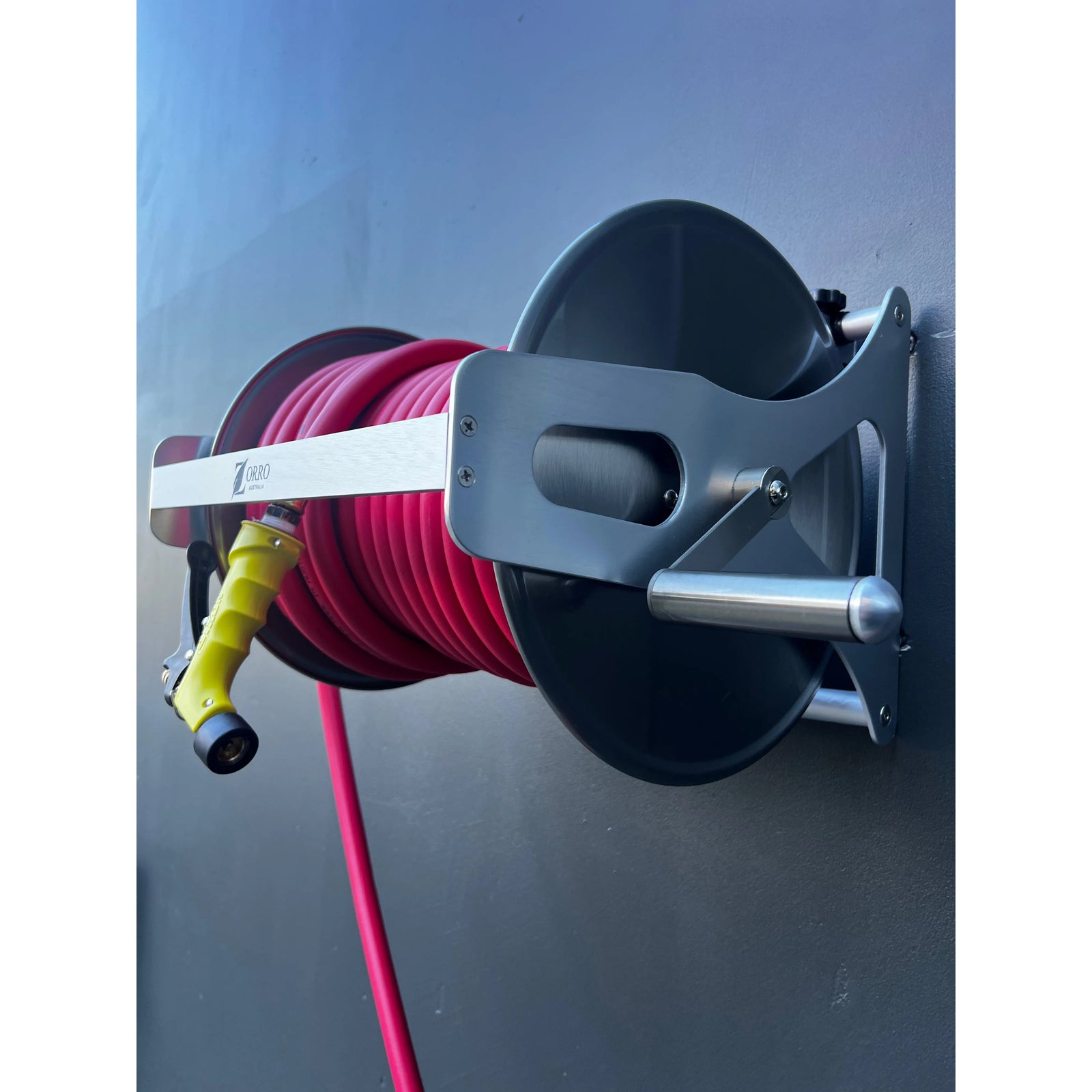 Barfell High Temp Hose ZORRO SS Reel option of Dixon Yellow Hot Water Pistol