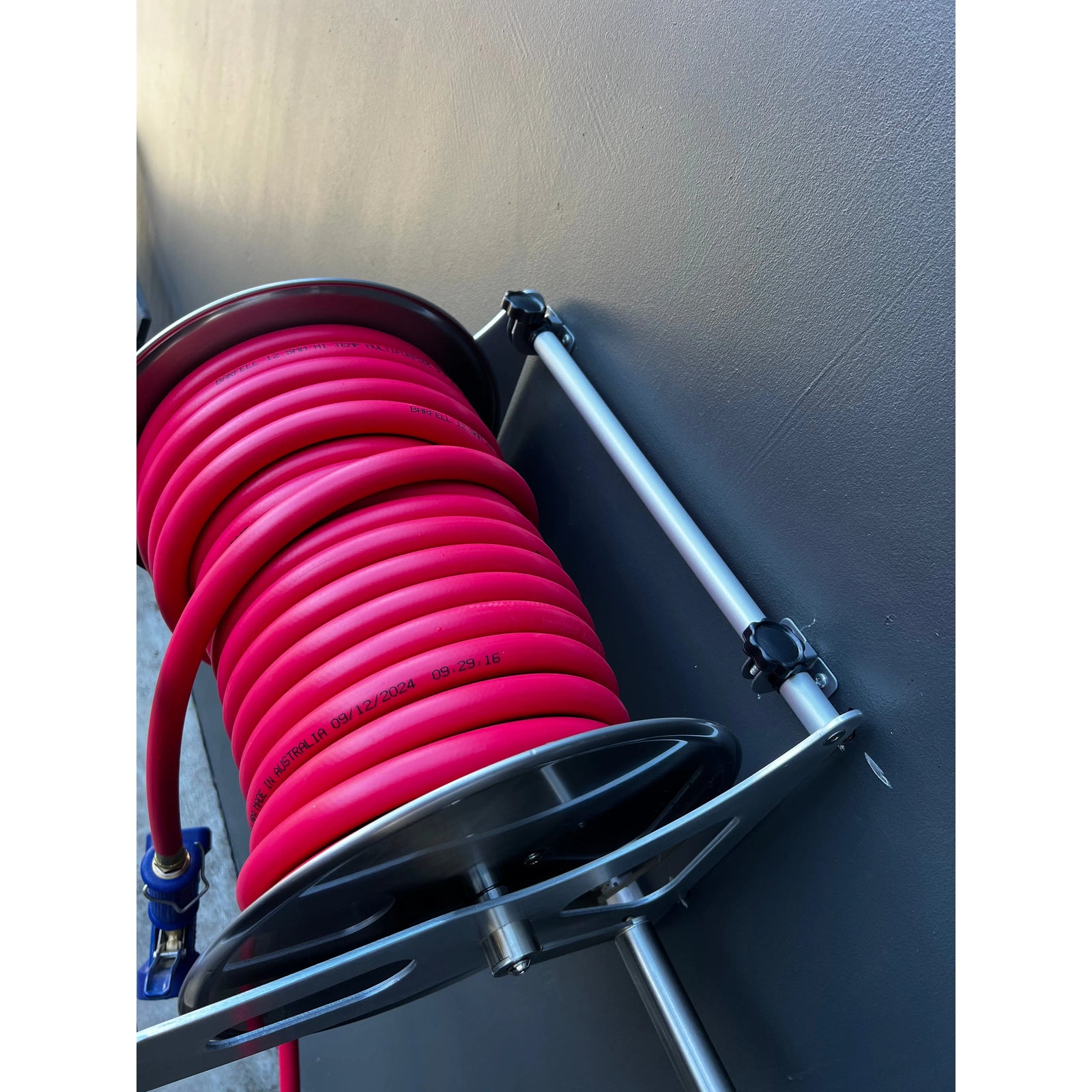 Barfell High Temp Hose ZORRO SS Reel option of Dinga Hot Water Gun