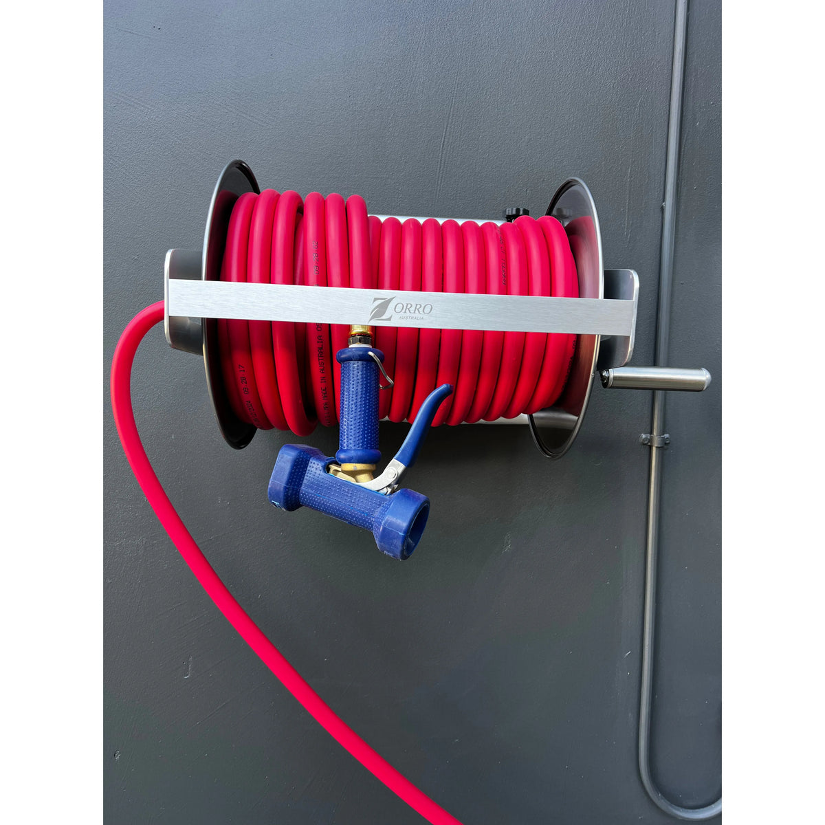 Barfell High Temp Hose ZORRO SS Reel option of Dinga Hot Water Gun