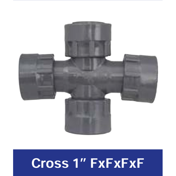 RAIN PVC Cross FxFxFxF BSP for Irrigation Systems