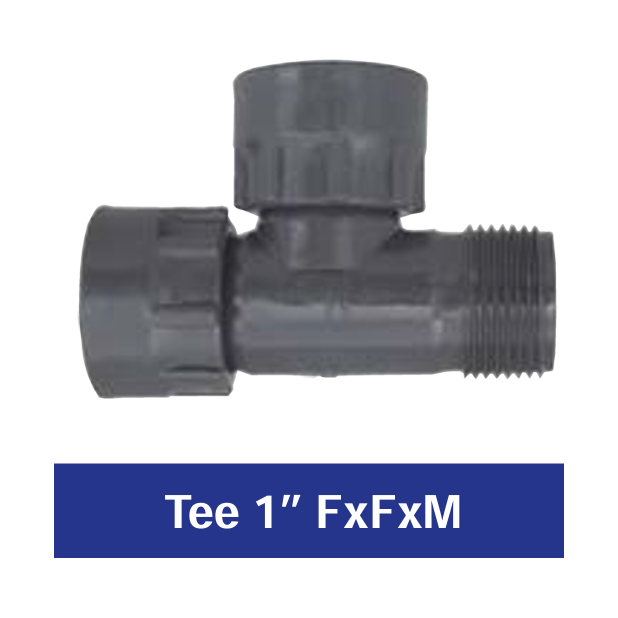 RAIN PVC Tee FxFxM BSP for Irrigation Systems