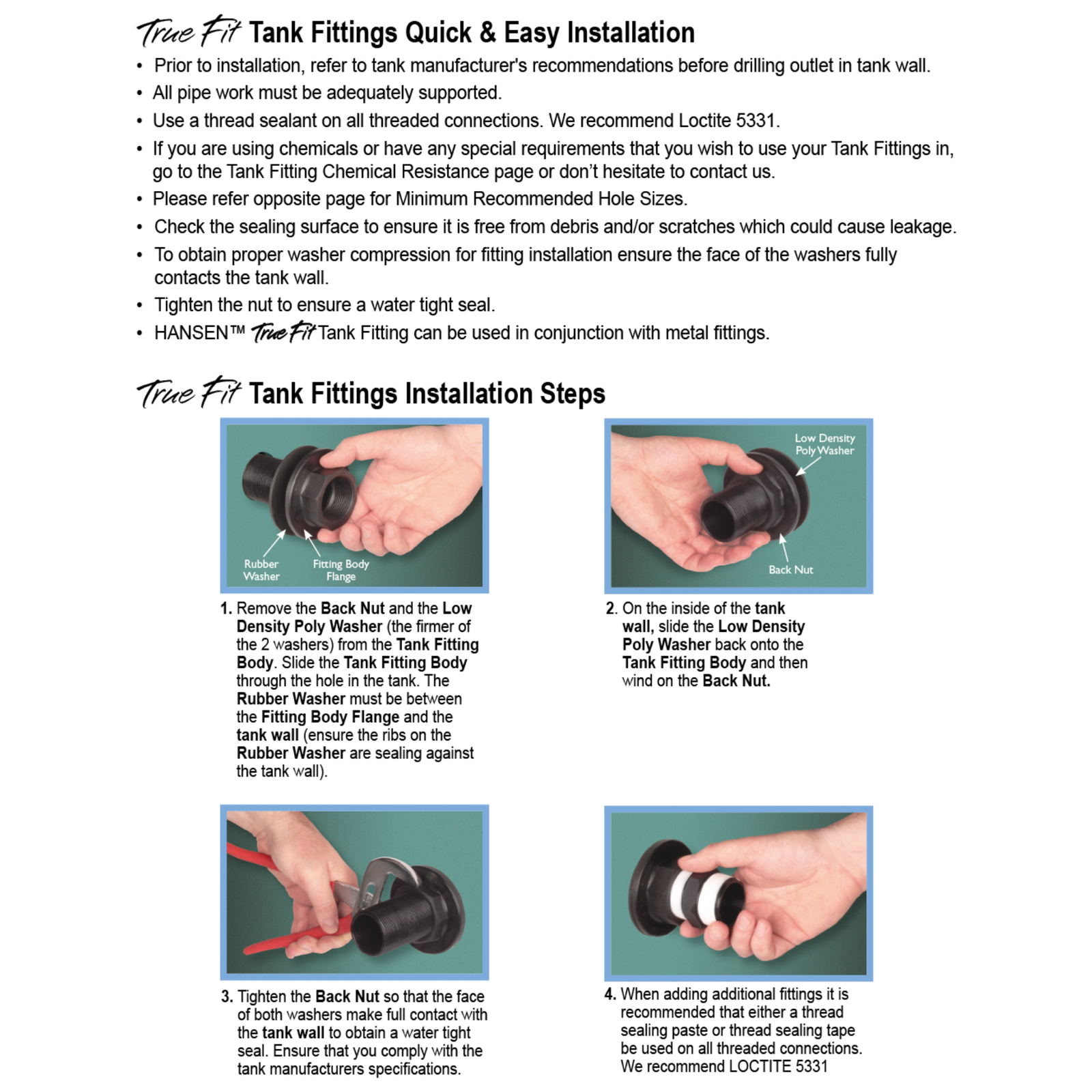 HANSEN IBC Female Buttress Adaptor 60mm x 50mm