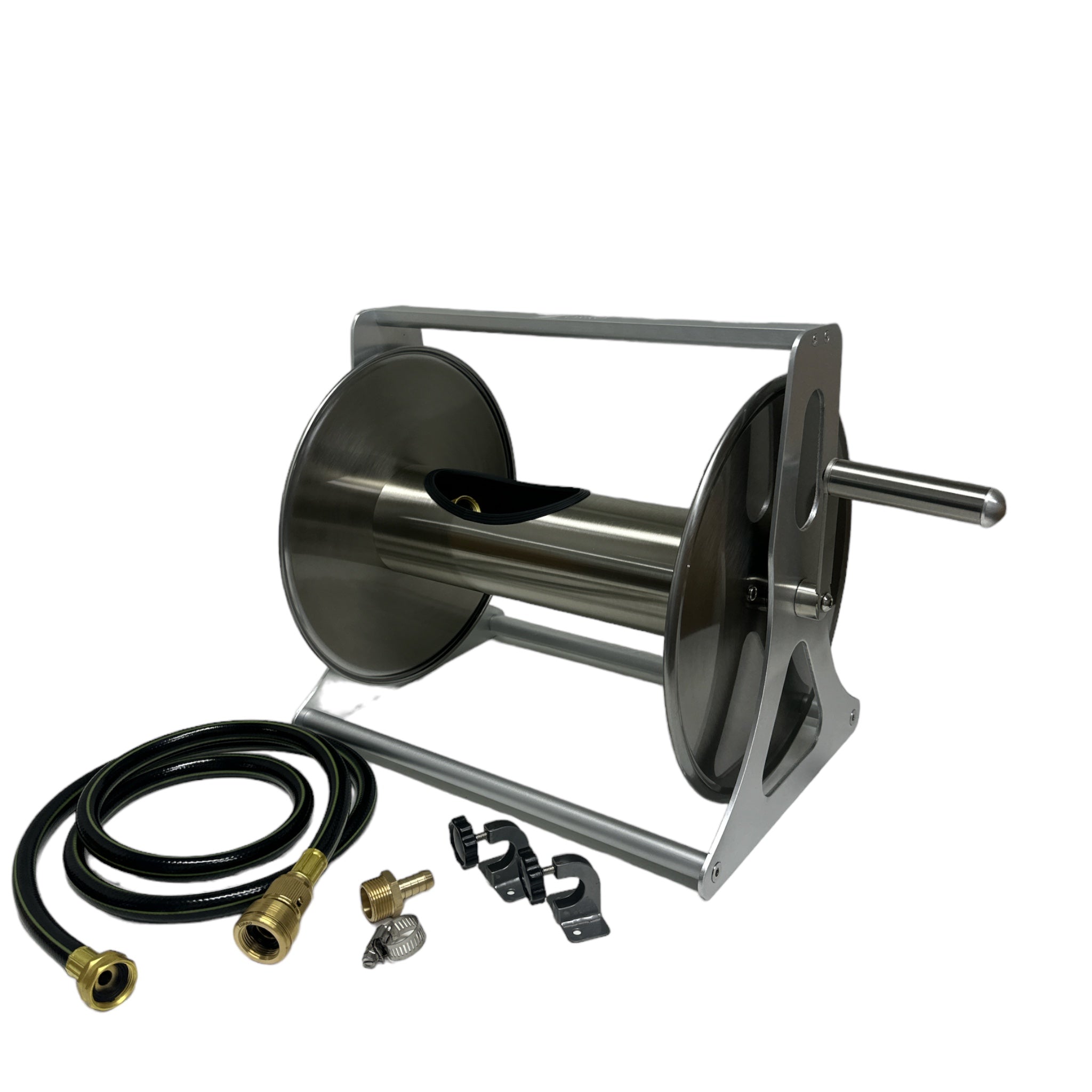 ZORRO Stainless Steel Mountable Reel with Extension Hose - Hose Factory
