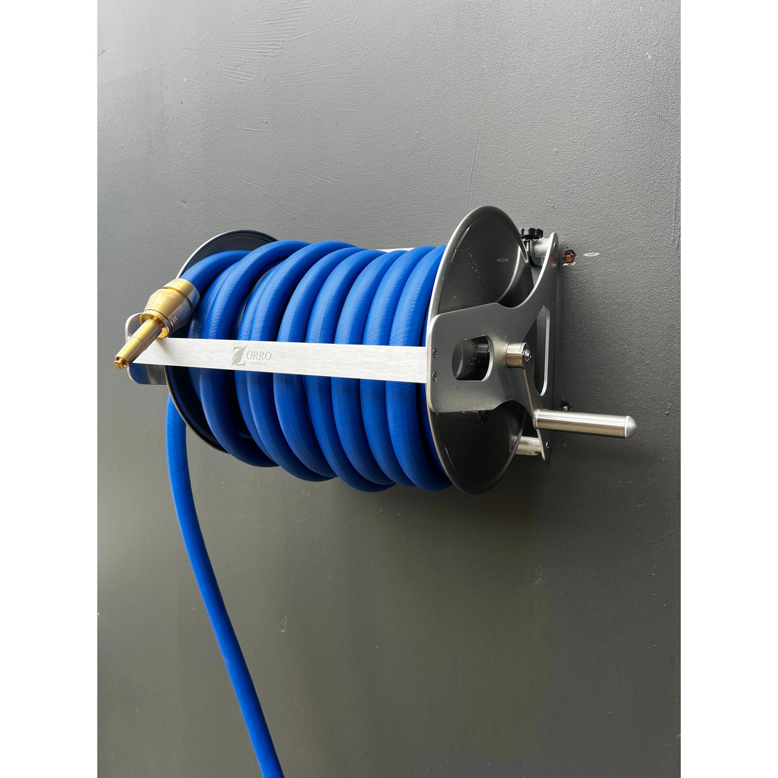 Zorro Stainless Steel Hose Reel Bundle 20mm with Brass Connector & Nozzle