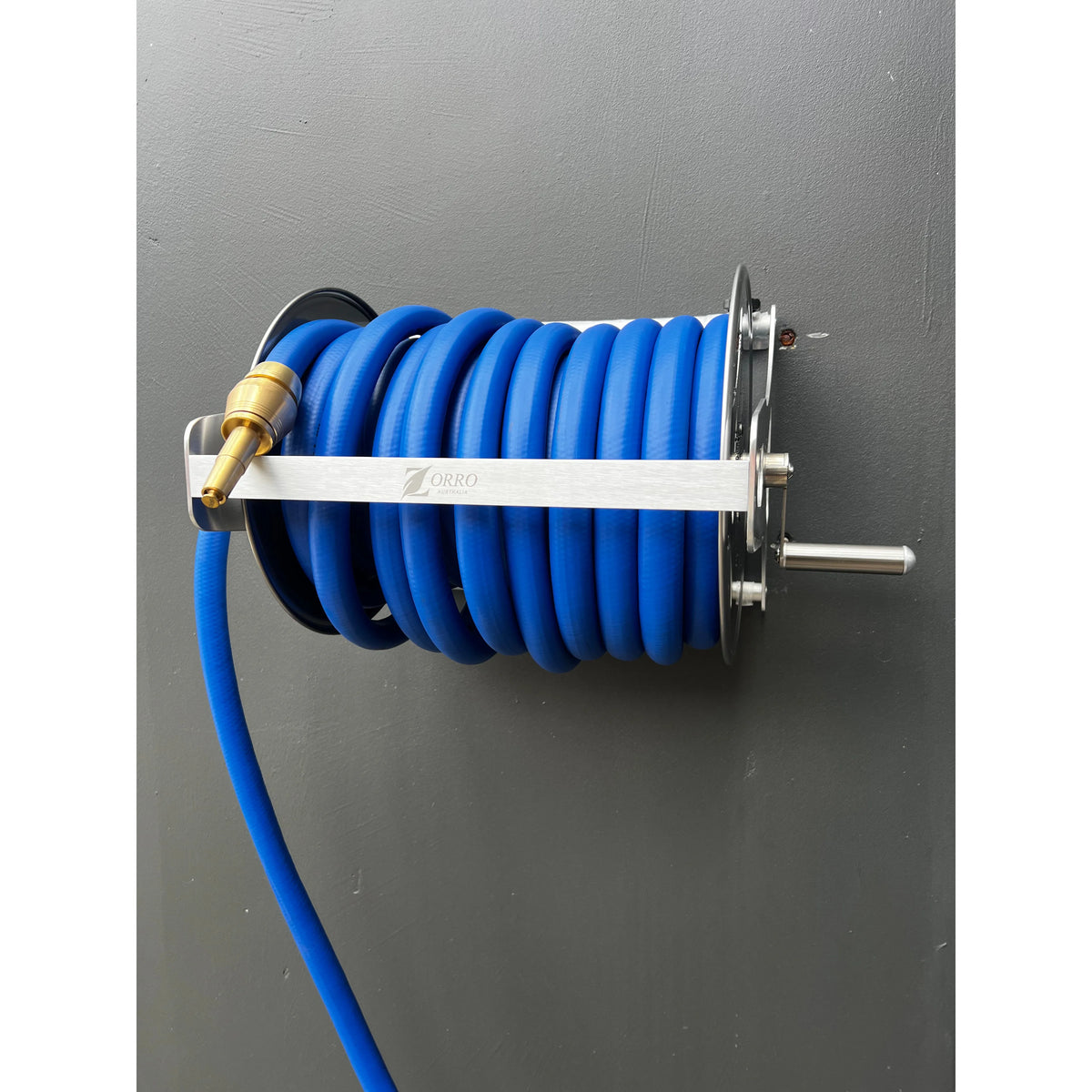 Zorro Stainless Steel Hose Reel Bundle 20mm with Brass Connector & Nozzle
