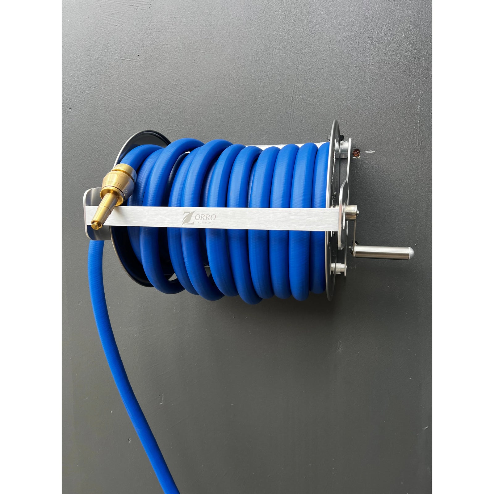 Zorro Stainless Steel Hose Reel Bundle 20mm with Brass Connector & Nozzle