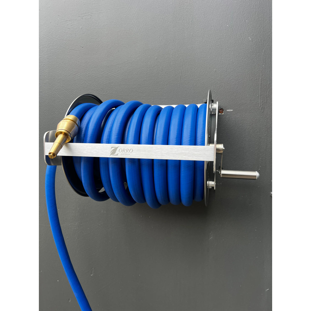 Zorro Stainless Steel Hose Reel Bundle 20mm with Brass Connector & Nozzle