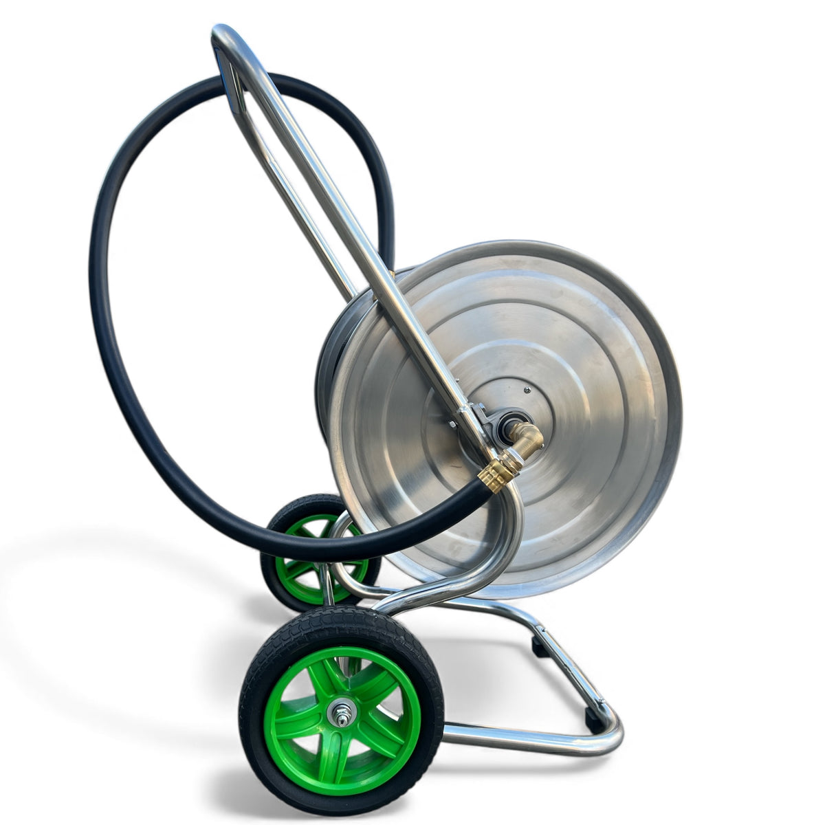 ZORRO Stainless Steel 2 Wheel Hose Cart with First Class Fire Hose