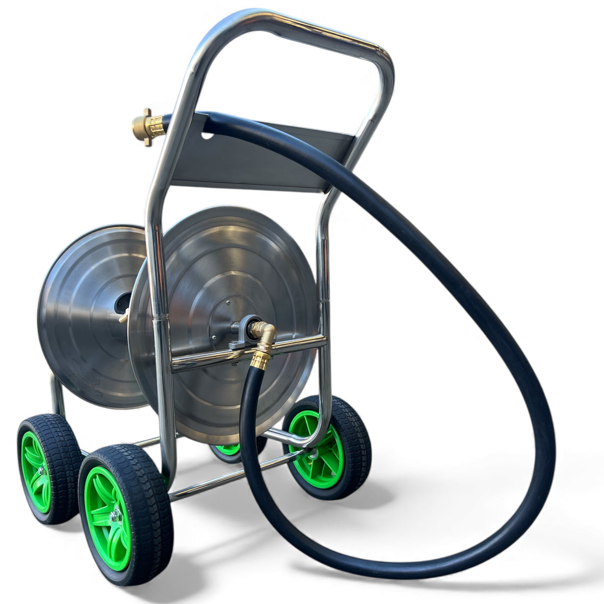 ZORRO 304 Stainless Steel 4 Wheel Hose Trolley