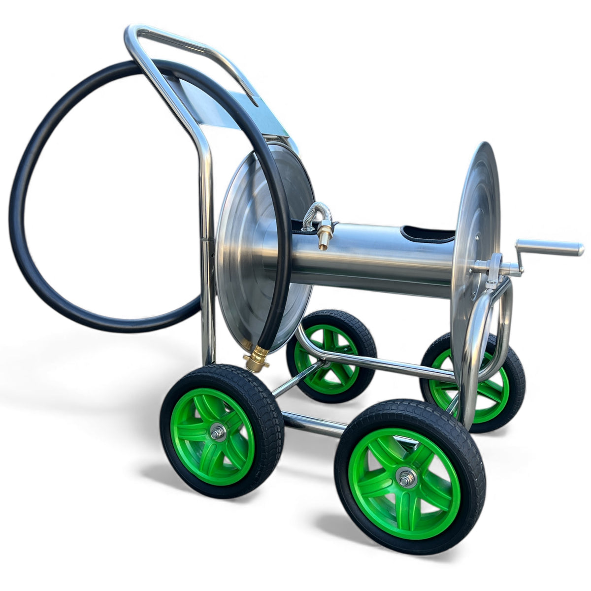ZORRO 304 Stainless Steel 4 Wheel Hose Trolley