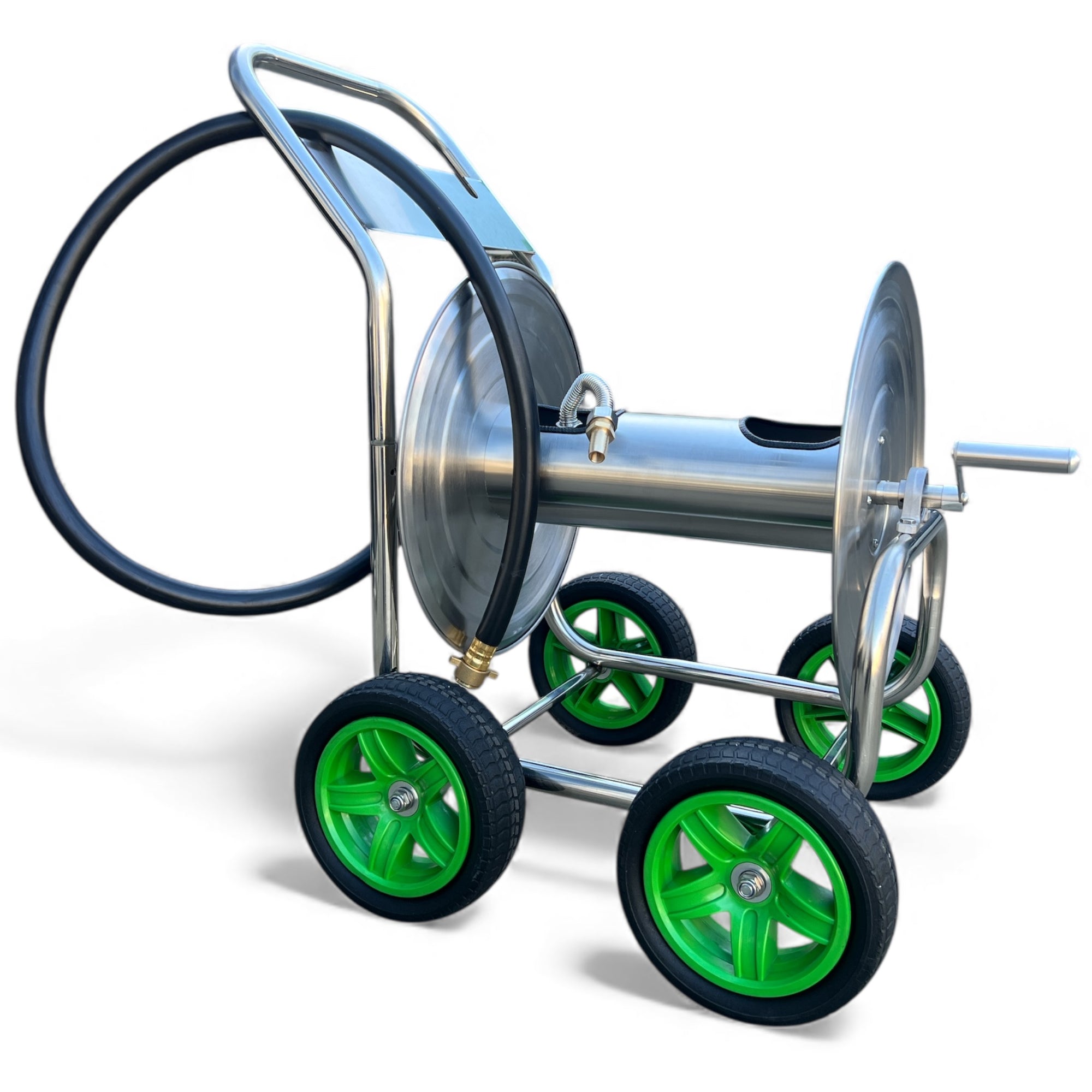 ZORRO 304 Stainless Steel 4 Wheel Hose Trolley