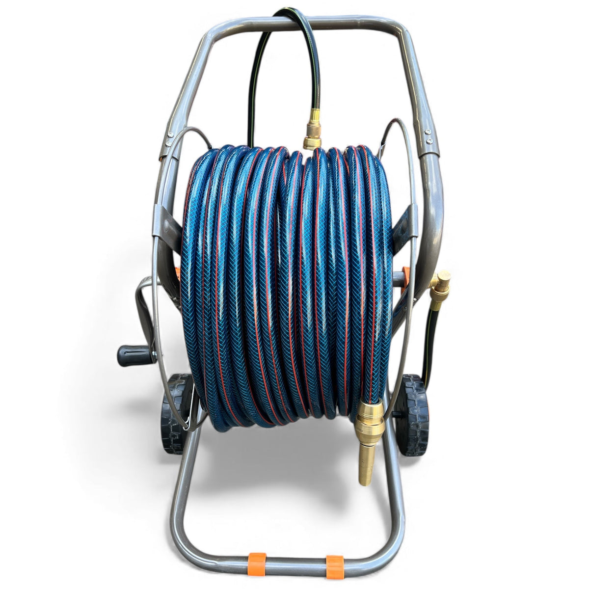 AIFA Hose Reel & Ozflex Garden Hose Bundle Brass Fittings & Nozzle 12mm - Hose Factory