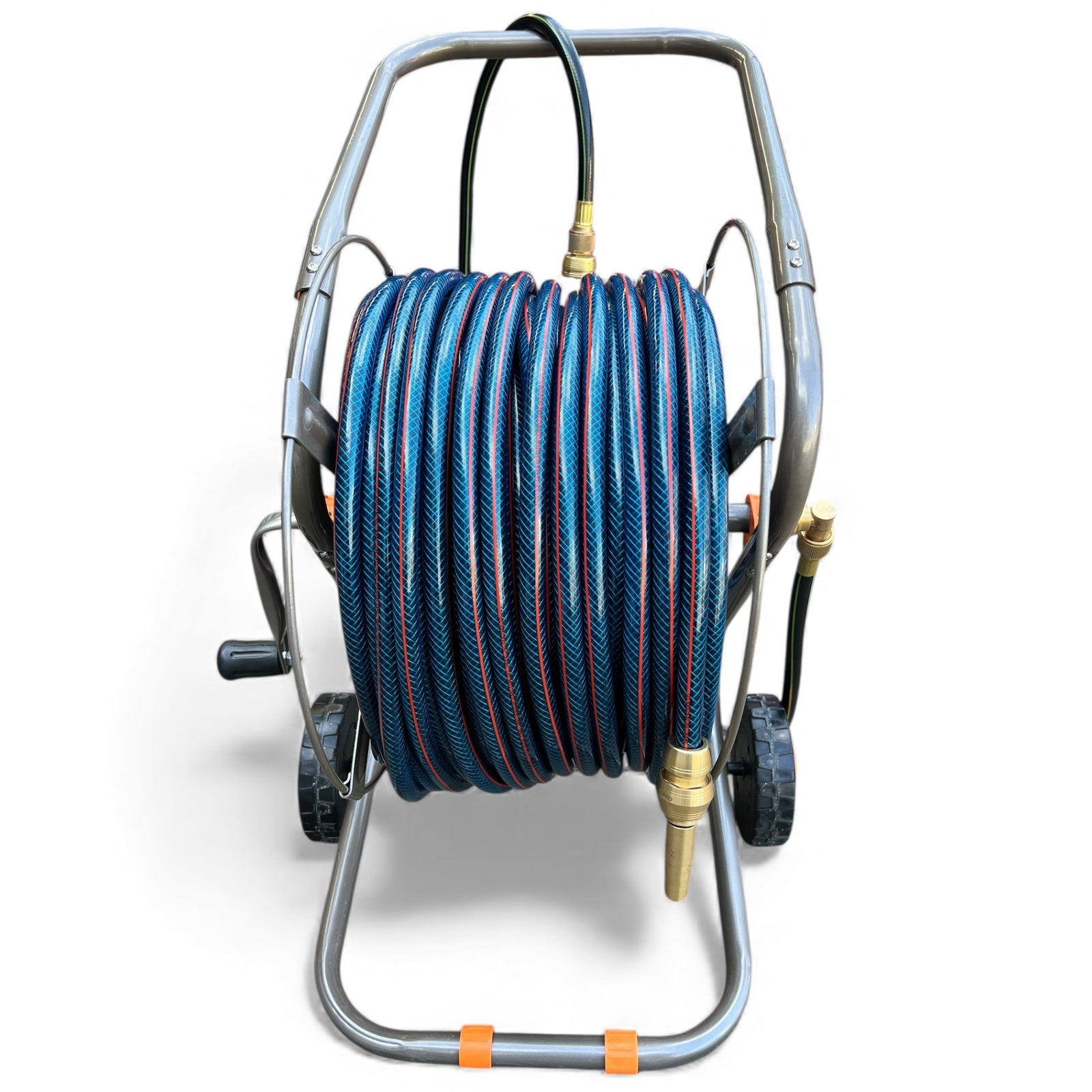 AIFA Hose Reel & Ozflex Garden Hose Bundle Brass Fittings & Nozzle 12mm - Hose Factory