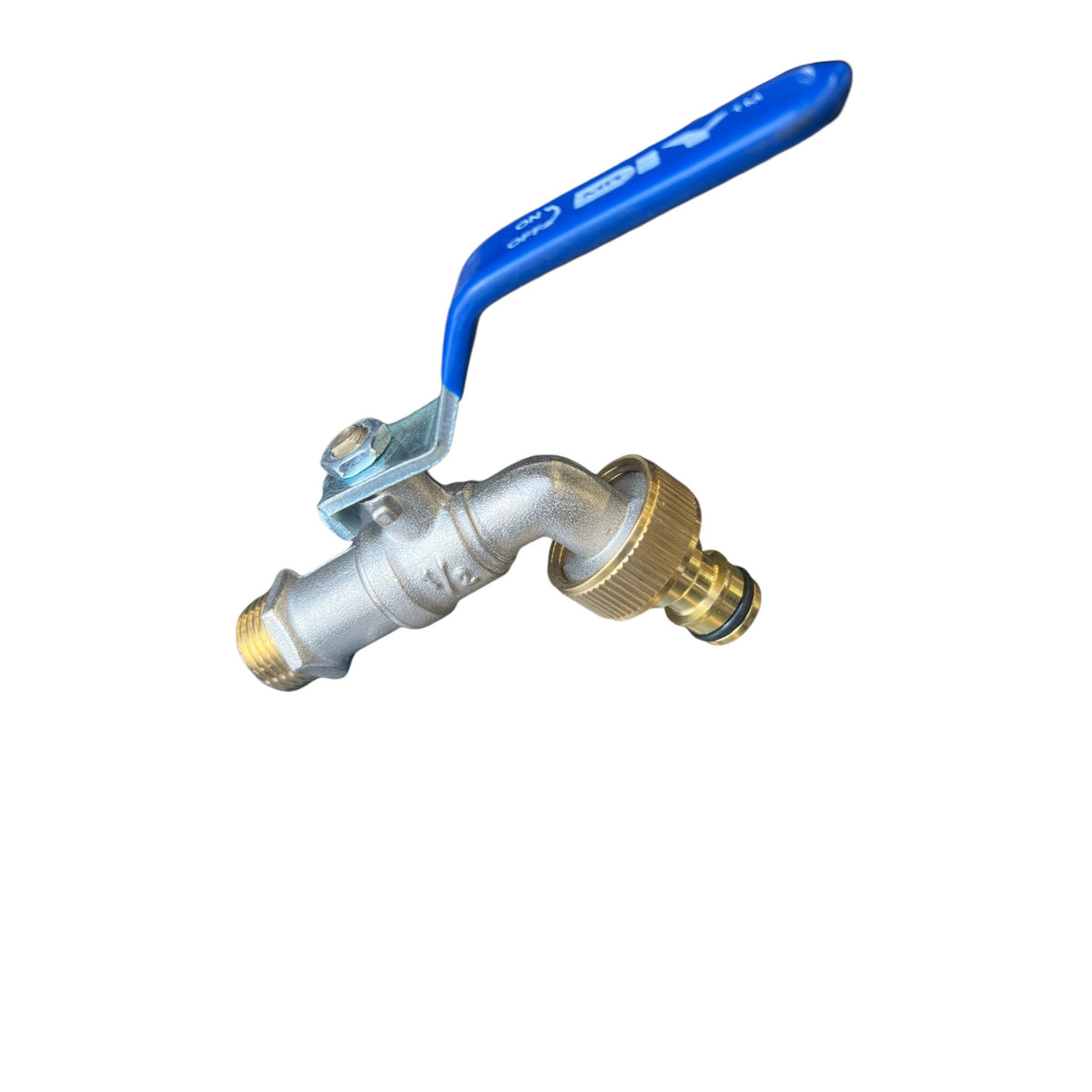 Bib Cock General Purpose 15mm inlet Lever Tap 1/2" Male Brass Snap on - Hose Factory