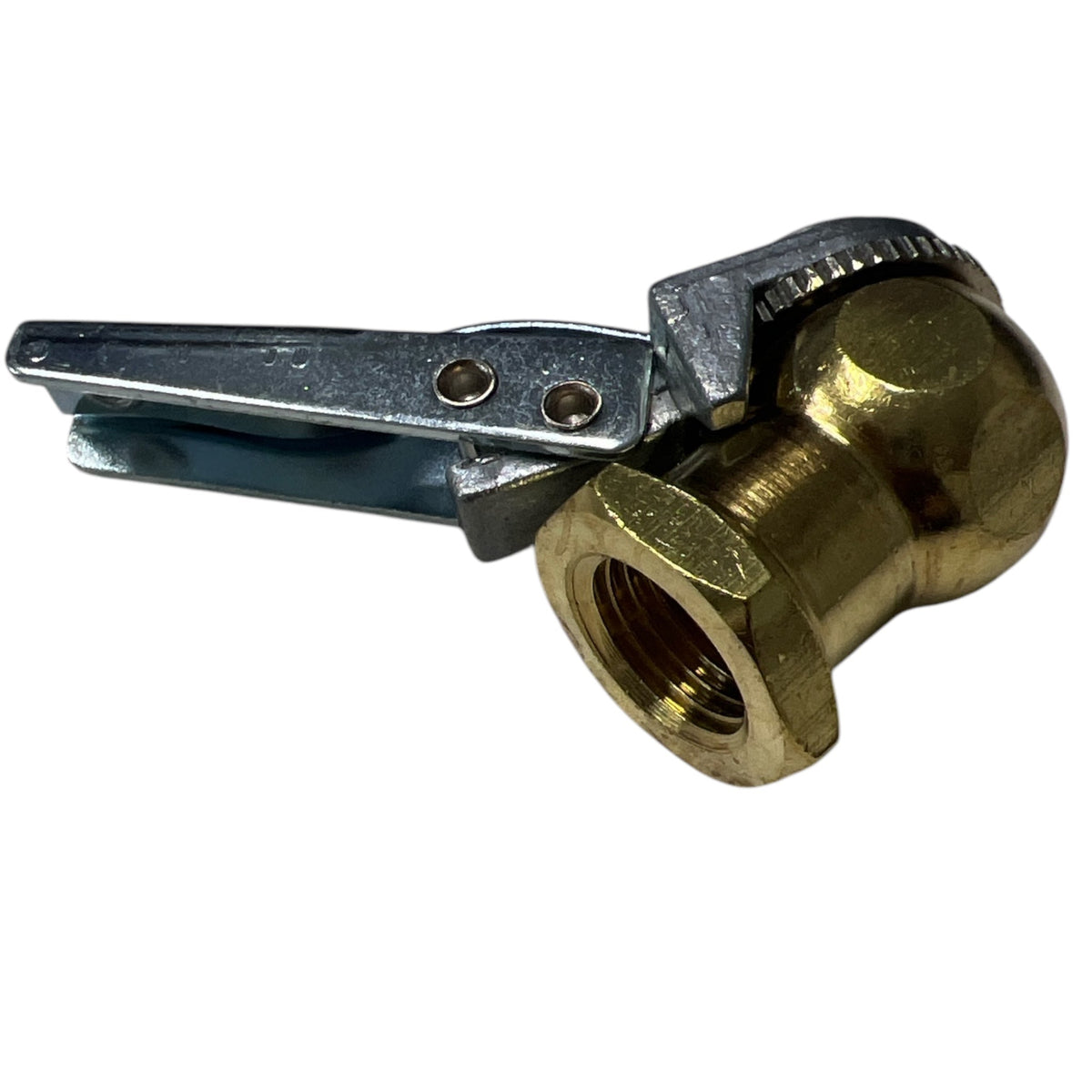 Brass Clip On Tyre Chuck Inflator 1/4" Female BSP - Hose Factory