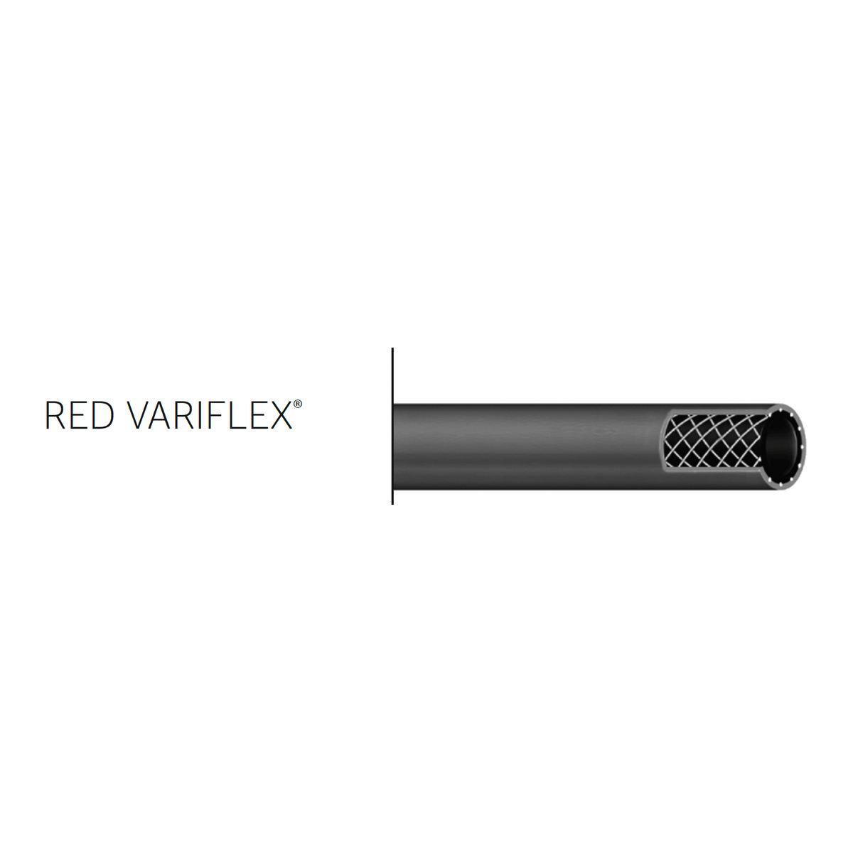 CONTINENTAL Red Variflex Non Conductive General Purpose Hose 38mm close-up view showing hose structure