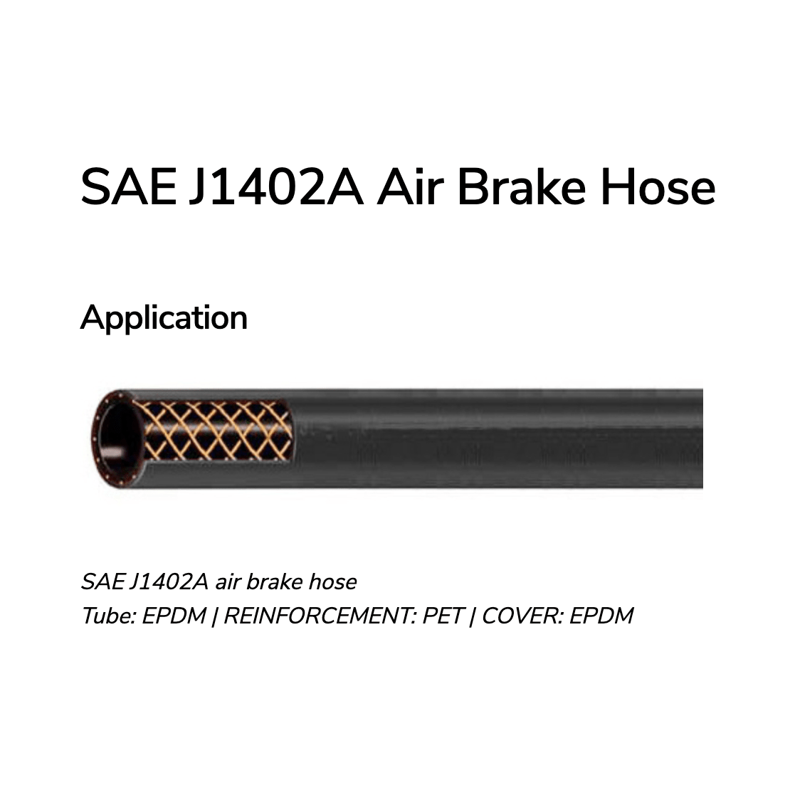CONTINENTAL SAE J1402A EPDM Air Brake Hose 12.5mm I.D. CLEARANCE - Hose Factory