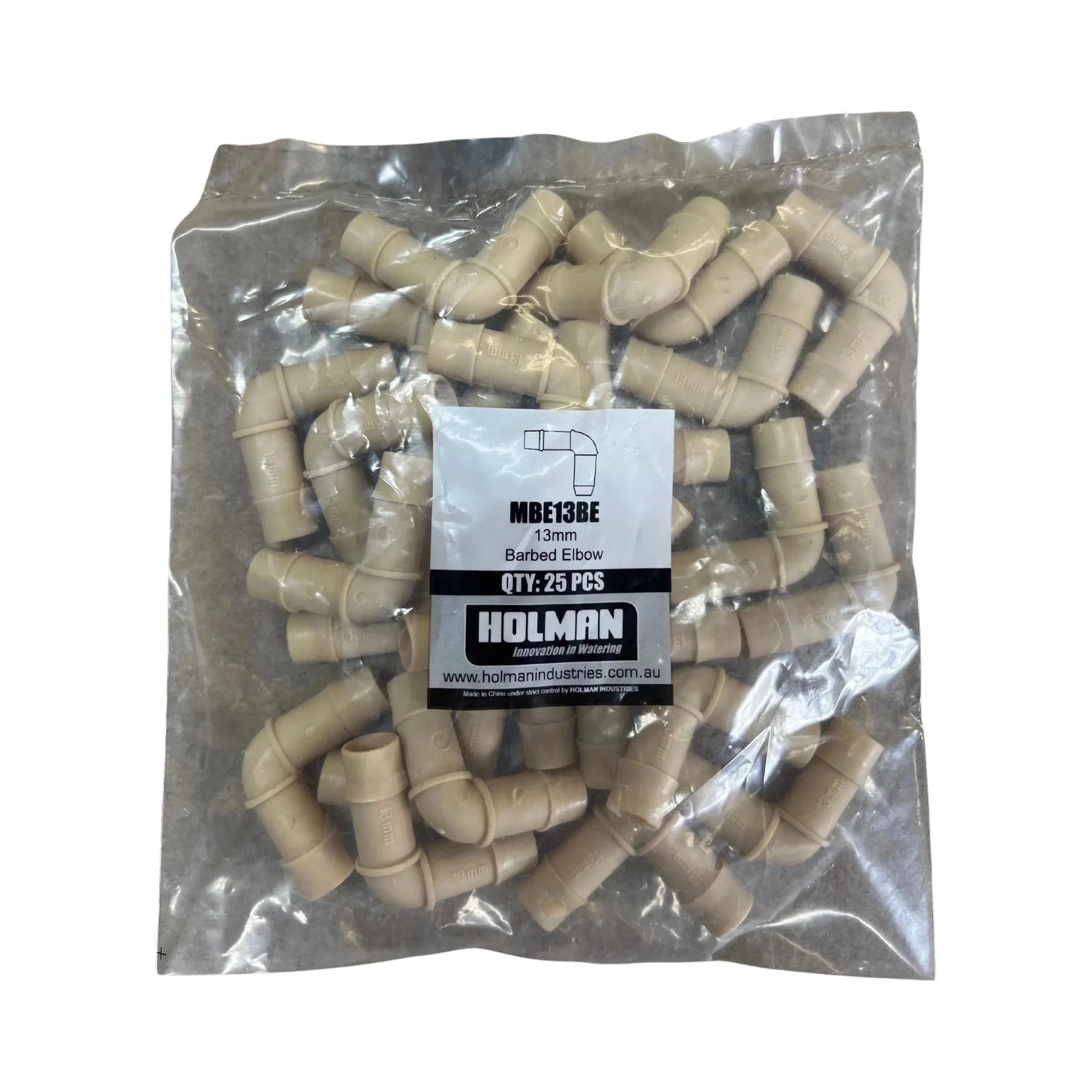 HOLMAN 13mm Poly Barbed Elbow (QTY 25) - Hose Factory