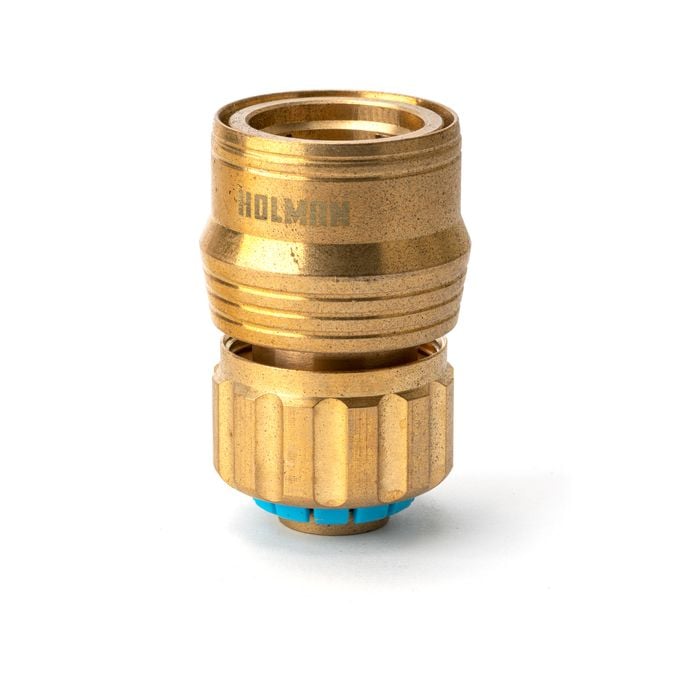 Holman 3 piece Brass Hose Connector Grip n Lock Set 18mm CLEARANCE - Hose Factory