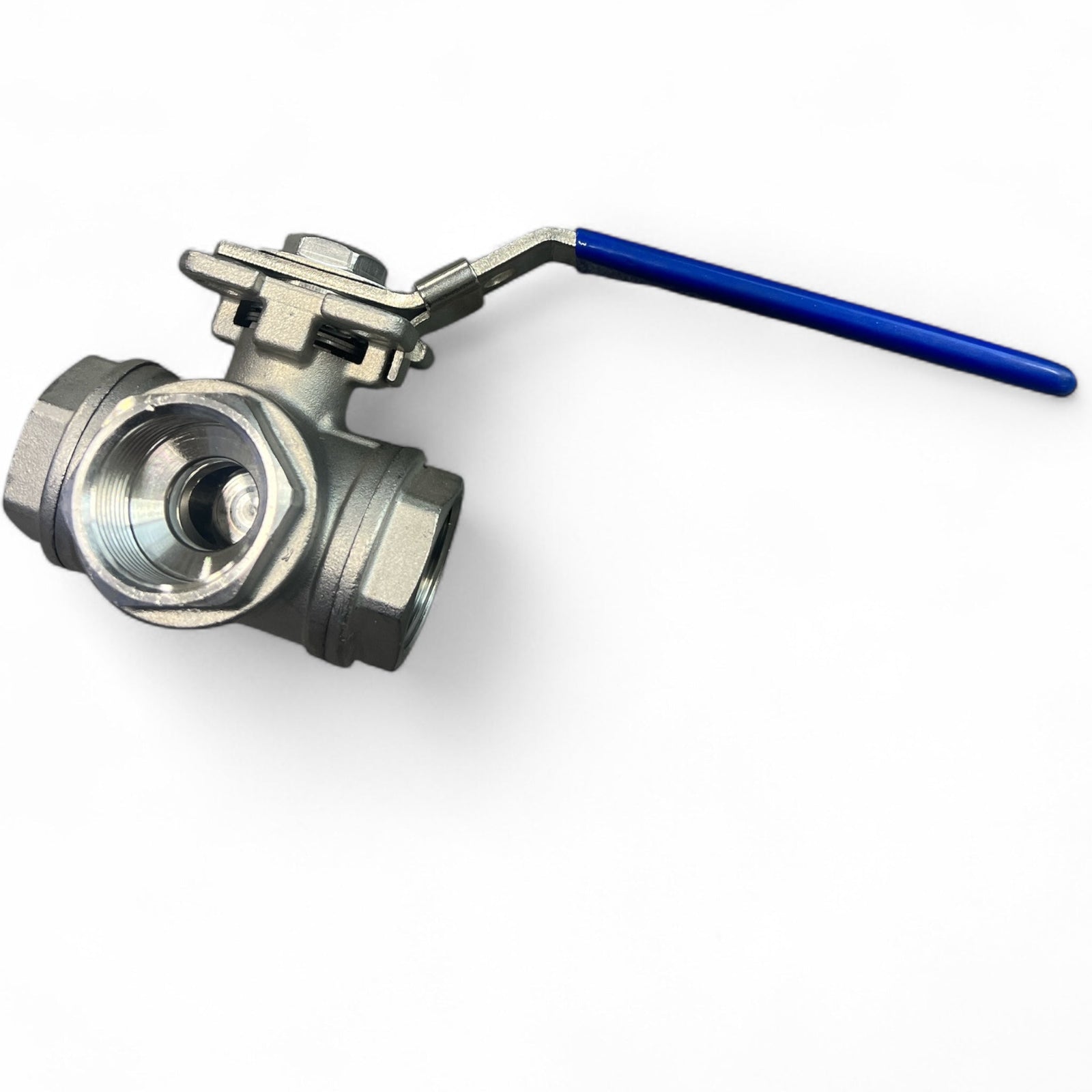 Hose Factory Ball Valve SS 3 - Way Reduced Bore BSP ISO Pad - Hose Factory