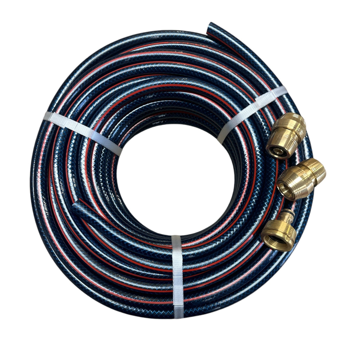HOSE FACTORY Ozflex Flexible Garden Hose with 3 piece Brass Fittings 12mm - Hose Factory