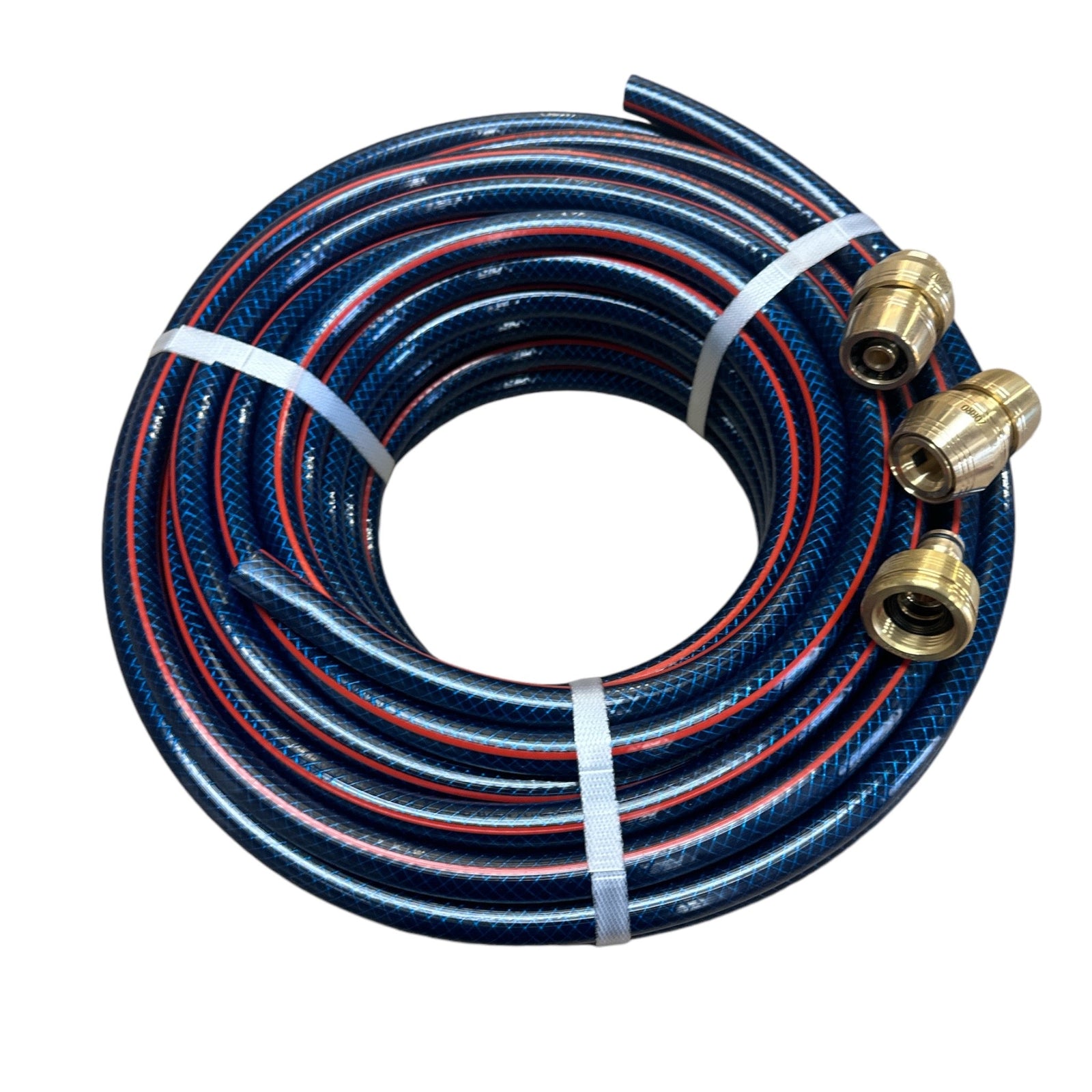 HOSE FACTORY Ozflex Flexible Garden Hose with 3 piece Brass Fittings 12mm - Hose Factory