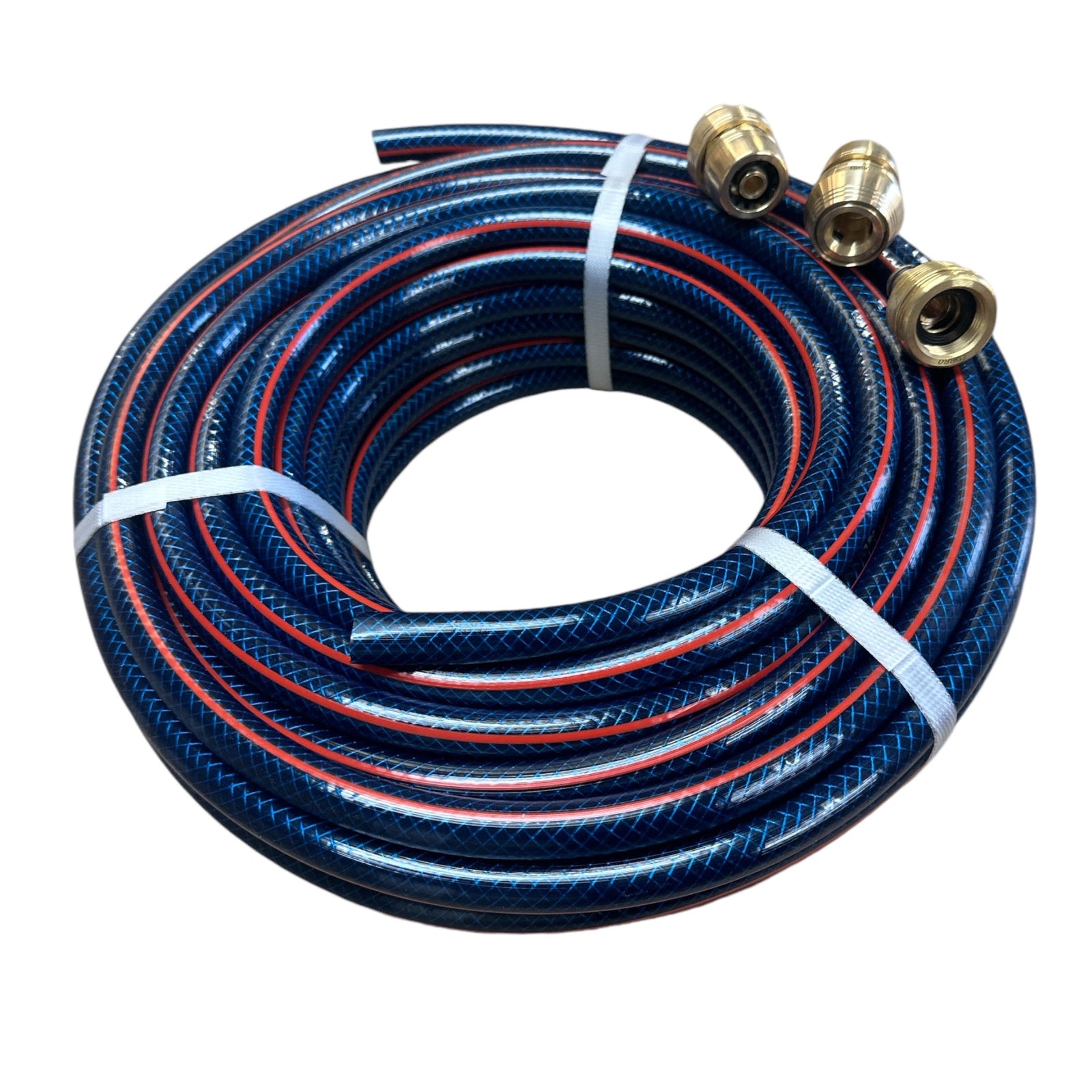 HOSE FACTORY Ozflex Flexible Garden Hose with 3 piece Brass Fittings 12mm - Hose Factory