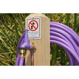 Hose Tap Recycled Water Lilac Male Inlet 20mm - Hose Factory