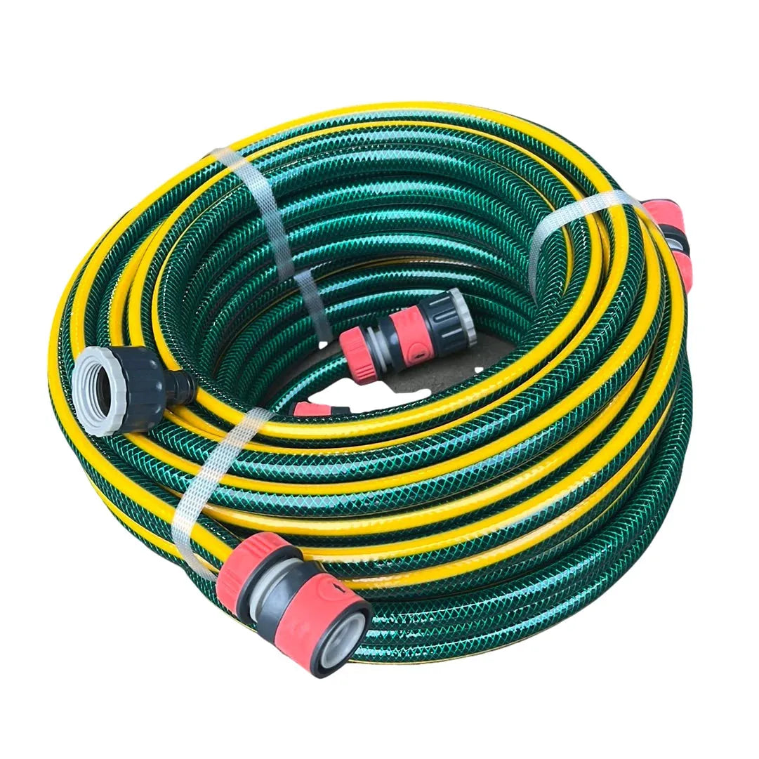 Flexible Garden Hose in 12mm x 15mt with Fittings (QTY 2)