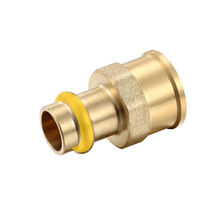 METPRESS Press Fit Gas Female Coupling Union - Brass - Hose Factory