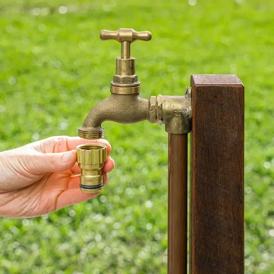 Neta Brass Tap Adaptor 1" x 18mm - Hose Factory