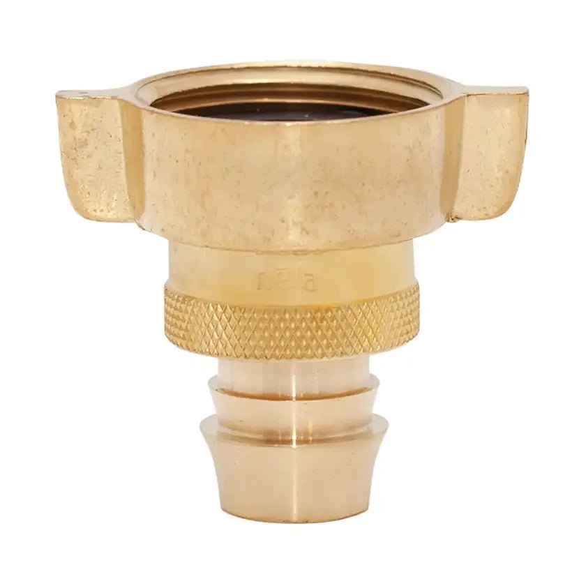 NETA Screw on Brass Tap Fitting for 25mm with 12mm or 18mm Barb - Hose Factory