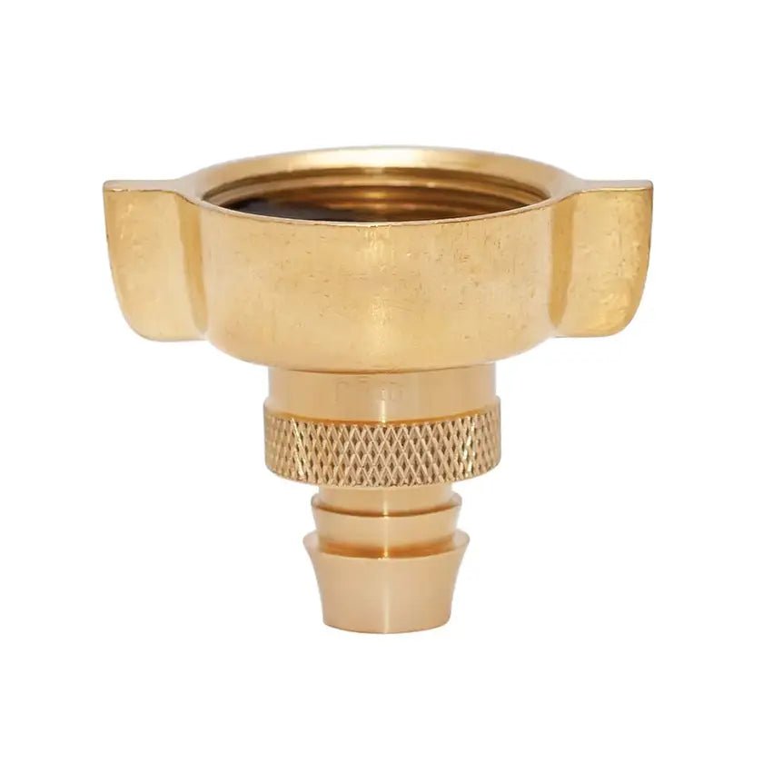 NETA Screw on Brass Tap Fitting for 25mm with 12mm or 18mm Barb - Hose Factory