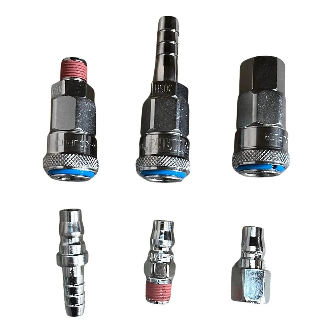 Nitto Style Air Tool Compressor Fittings 6 Piece Nitto Style Fittings Set - Hose Factory