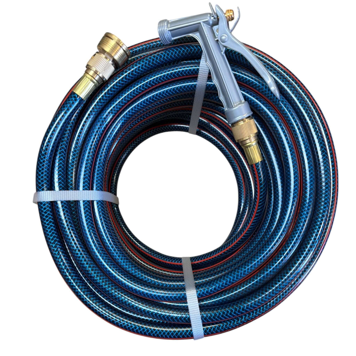 Ozflex Flexible Garden Hose Crimped Brass Fittings &amp; Gun 12mm
