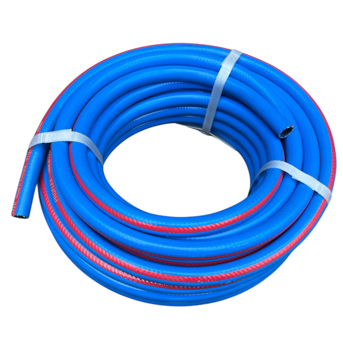 Proflex Air Compressor Hose 10mm Clearance, blue red stripe air water hose for compressors and pneumatic tools.