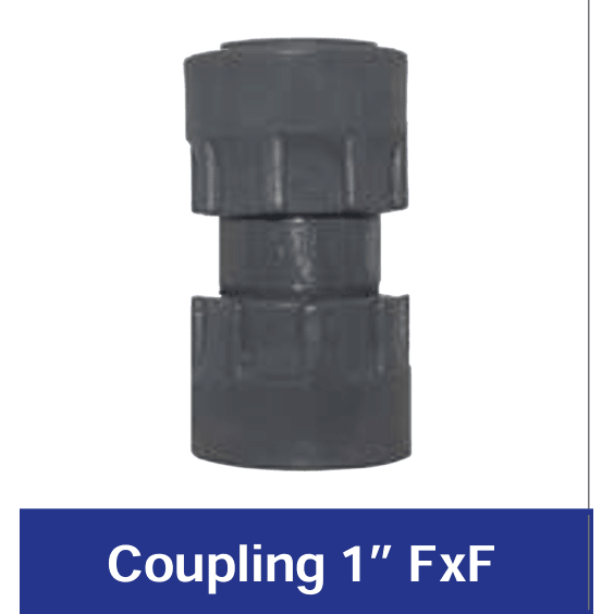 RAIN PVC Coupling Female x Female BSP for Irrigation Systems - Hose Factory