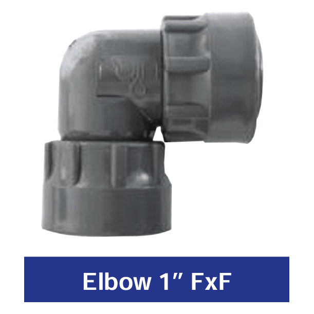 RAIN PVC Elbow Female x Female BSP for Irrigation Systems - Hose Factory