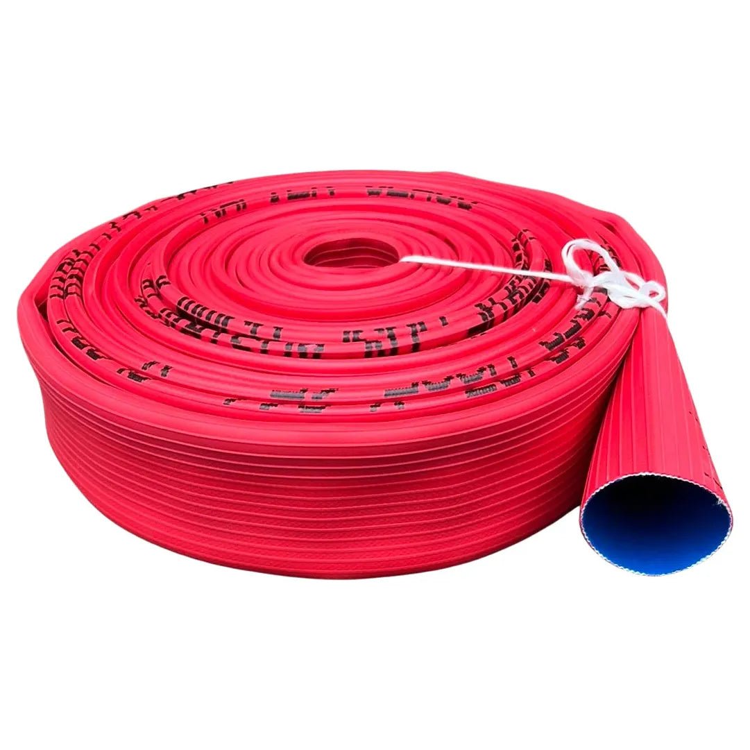 Rapier Heavy Duty Red Layflat Fire Hose Odd Lengths CLEARANCE STOCK Made in Australia - Hose Factory