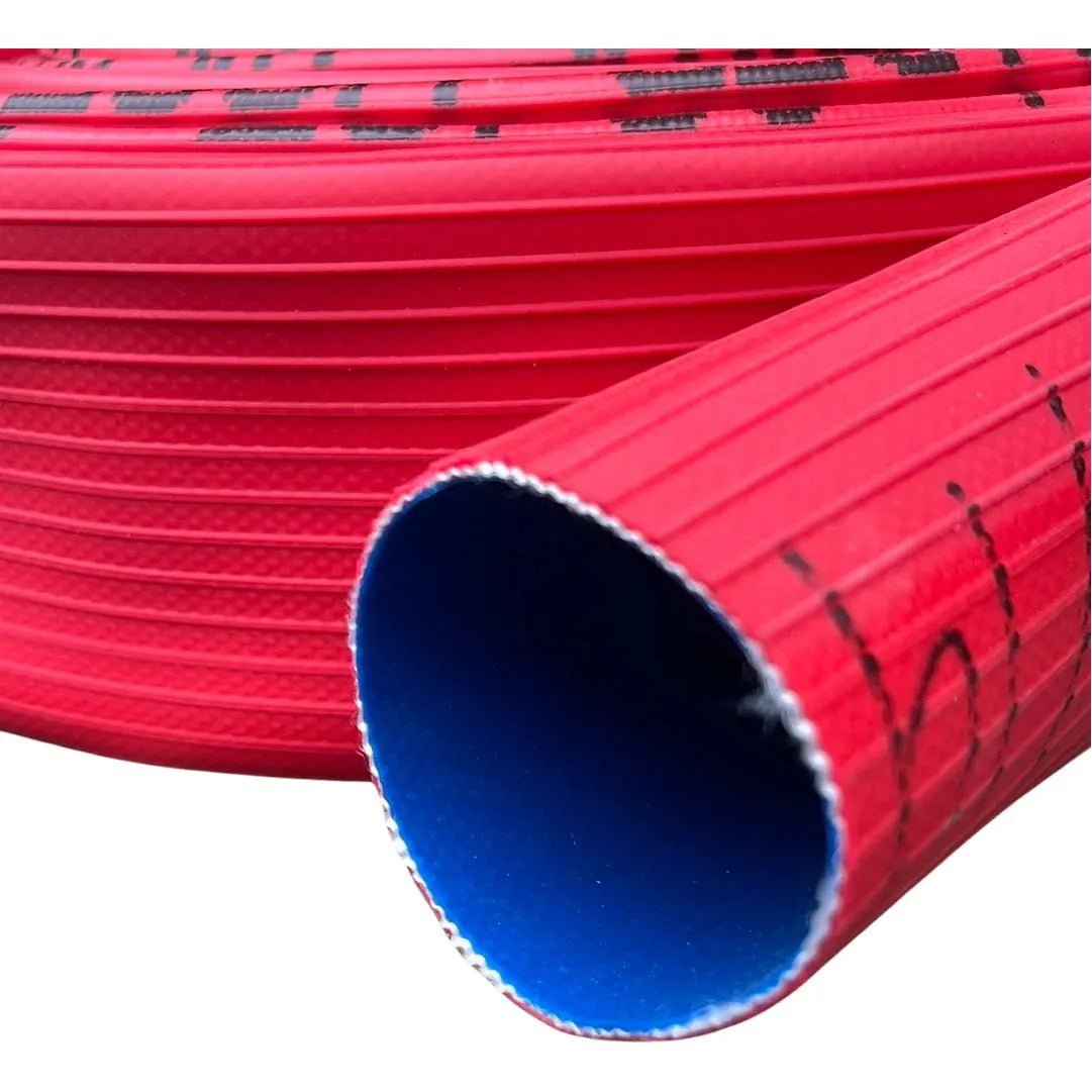 Rapier Heavy Duty Red Layflat Fire Hose Odd Lengths CLEARANCE STOCK Made in Australia - Hose Factory
