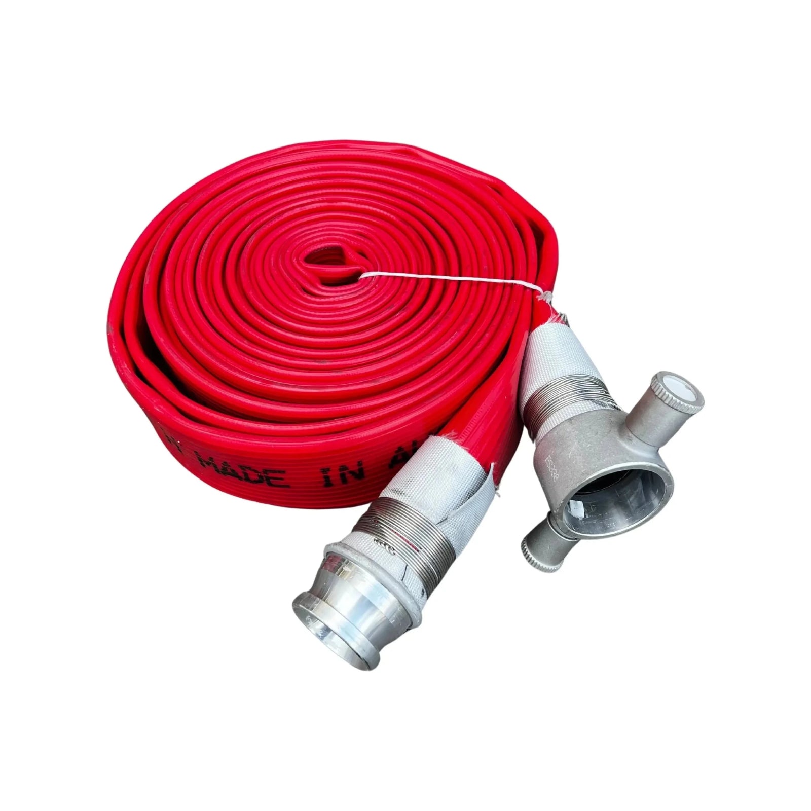 Rapier Hose 64mm Red Fitted with BIC Light Alloy Fire Fittings Clearance - Hose Factory