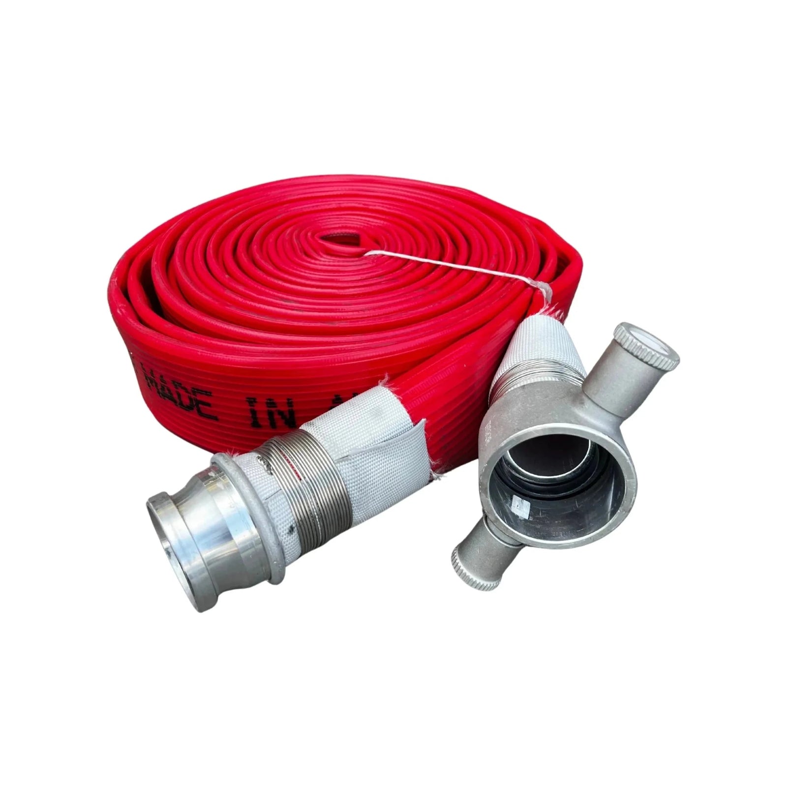 Rapier Hose 64mm Red Fitted with BIC Light Alloy Fire Fittings Clearance - Hose Factory