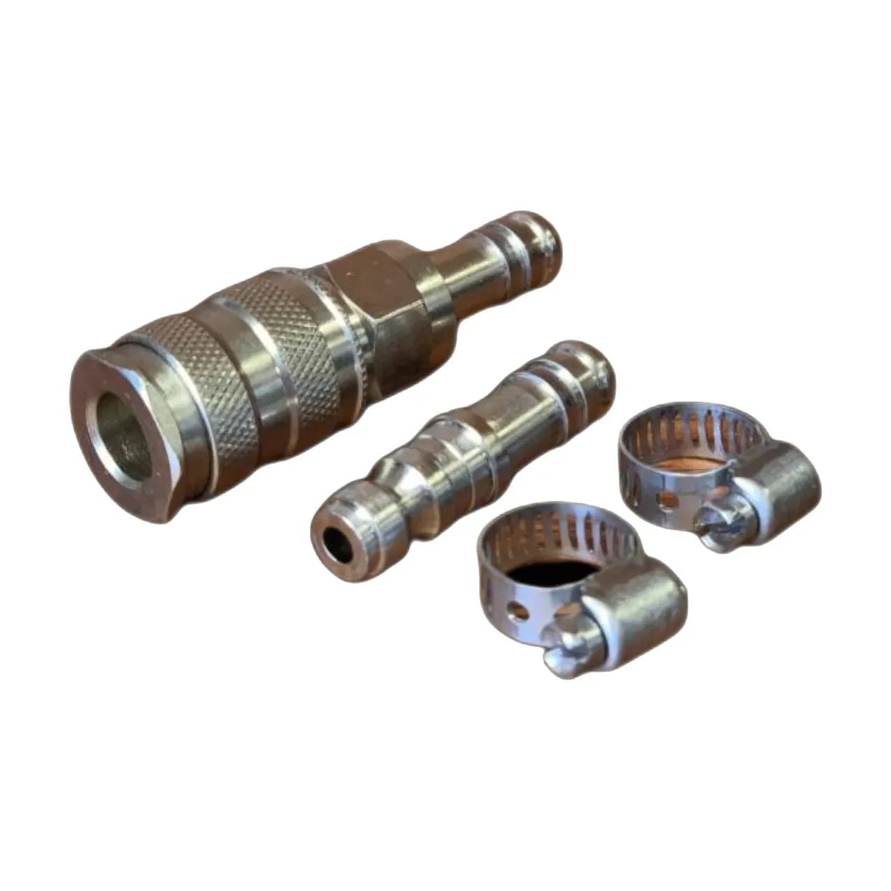 Ryco Style One Touch Coupler and Male Adaptor 10mm Barb with SS Clamps - Hose Factory