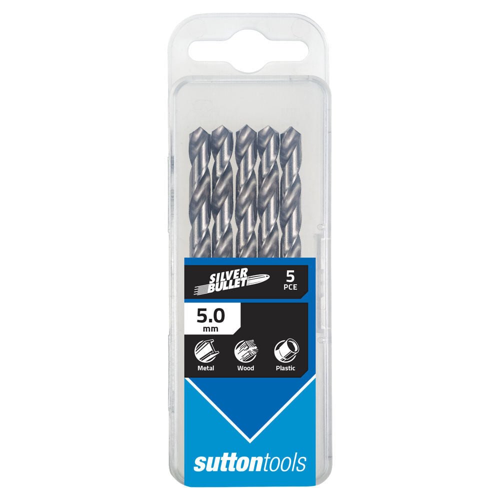 Sutton Tools 5mm Metric HSS Jobber Drill Bit - 5 Pack D1040500 - Hose Factory