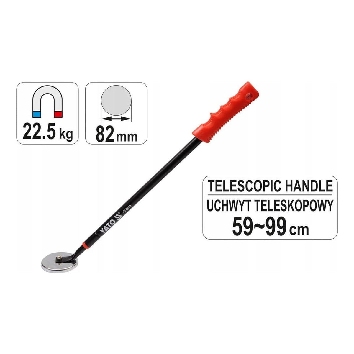 YATO Magnetic Telescopic Pick Up Tool YT - 0860 Lift 22.5kg - Hose Factory