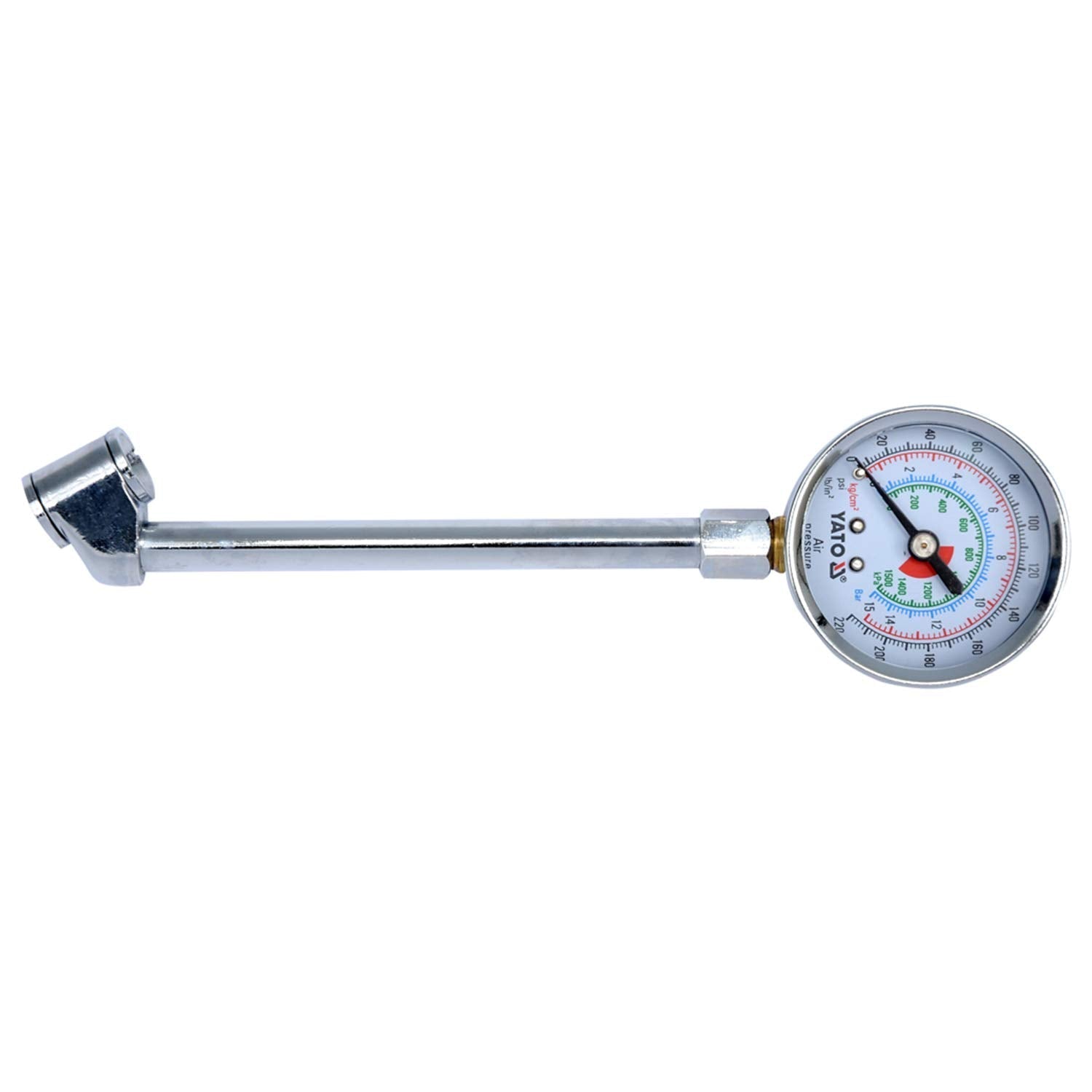 YATO YT - 24301 Tire Pressure Gauge 15 Bar / Automobile Tools - Hose Factory