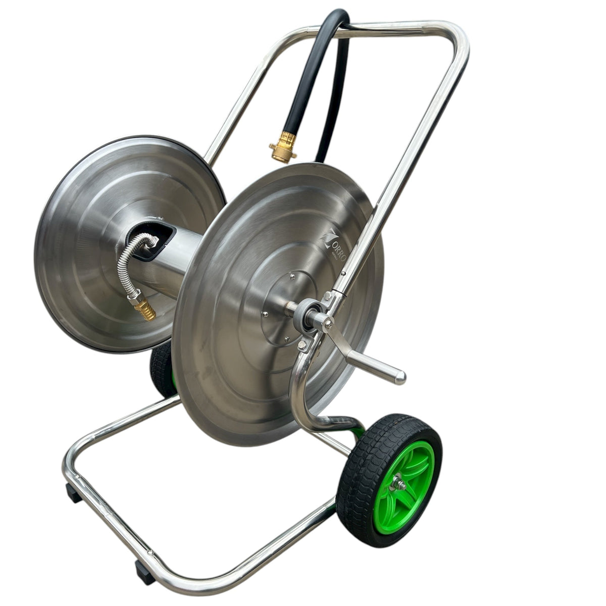 ZORRO 304 Stainless Steel 2 Wheel Hose Cart - Hose Factory