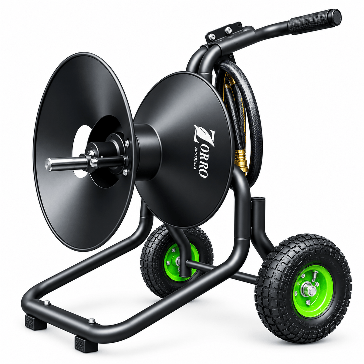 ZORRO Heavy Duty Steel 2-Wheel Hose Cart – Limited Edition - Hose Factory