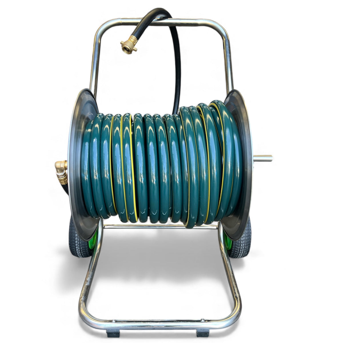 ZORRO Stainless Steel 2 Wheel Cart Proline Hose Brass Fitting & Nozzle - Hose Factory